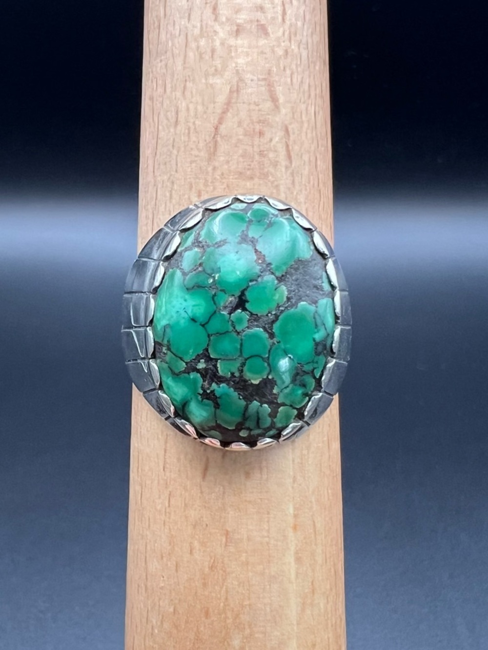 Native American Vintage Green Turquoise Ring - Picture 1 of 8